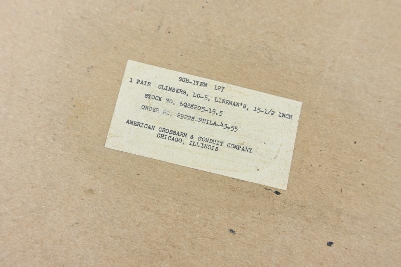 US WW2 Signal Corps LC-5 Lineman's Climbers  in Case