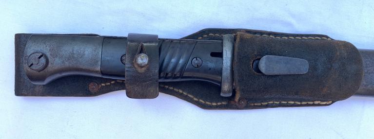 K98 Combat Bayonet with Leather Frog