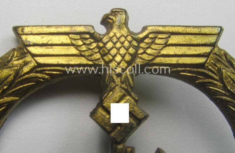 WH (Kriegsmarine), 'Feinzink'-based: 'U-Bootkriegsabzeichen' (or: U-boat war-badge) being a marker (ie. 'ÜÜ'-) marked example by the: 'E.Ferd. Wiedmann'-company