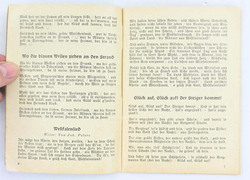 German Third Reich NSDAP Songbook
