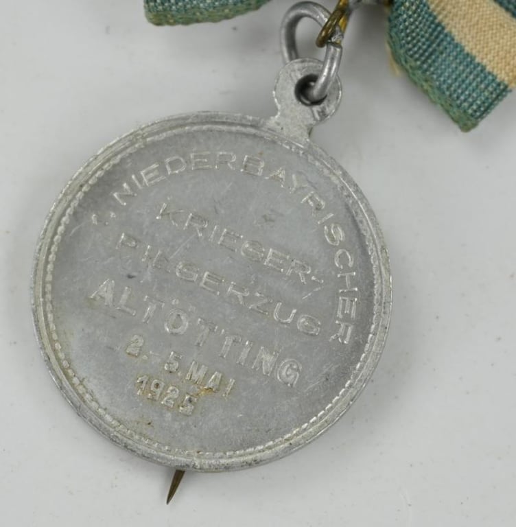 German WW1 Veteran Medal 'Niederbayrischer Krieger-pilgerzug Altötting'