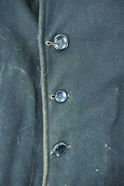 US WW2 EM Dyed Black Greatcoat