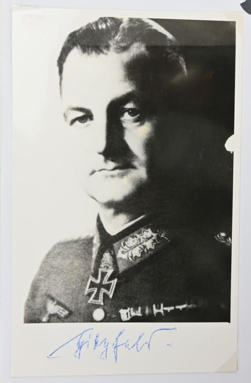 Signature of Wehrmacht Heer KC&OLS Recipient 'Otto Hitzfeld'