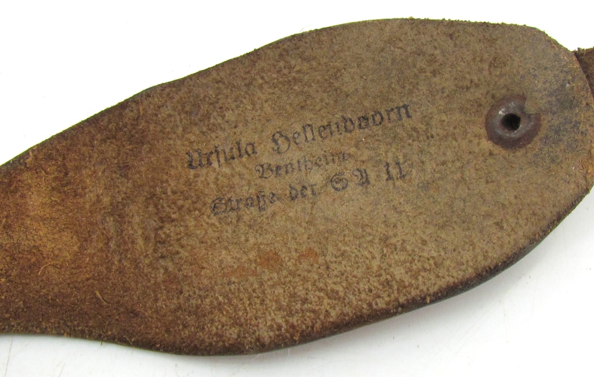 BDM (Bund Deutscher Mädel) marching fife with original black leather carrying case.