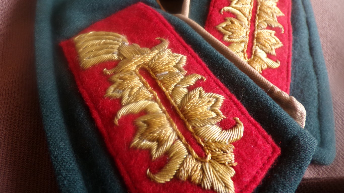 General's Tunic in Tan Fabric, made in Paris