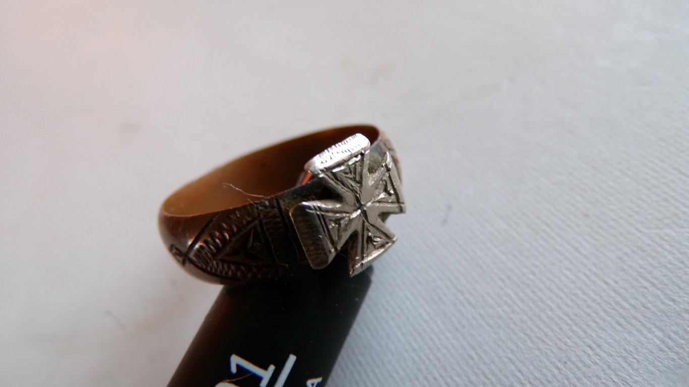 WWI German Iron Cross Trench Art Ring