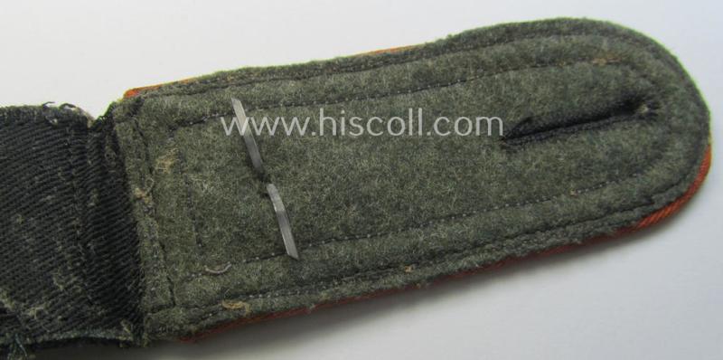 Single, Waffen-SS NCO-type shoulderstrap: 'SS-Unterscharführer' - 'Feldgendarmerie-Trpn.'