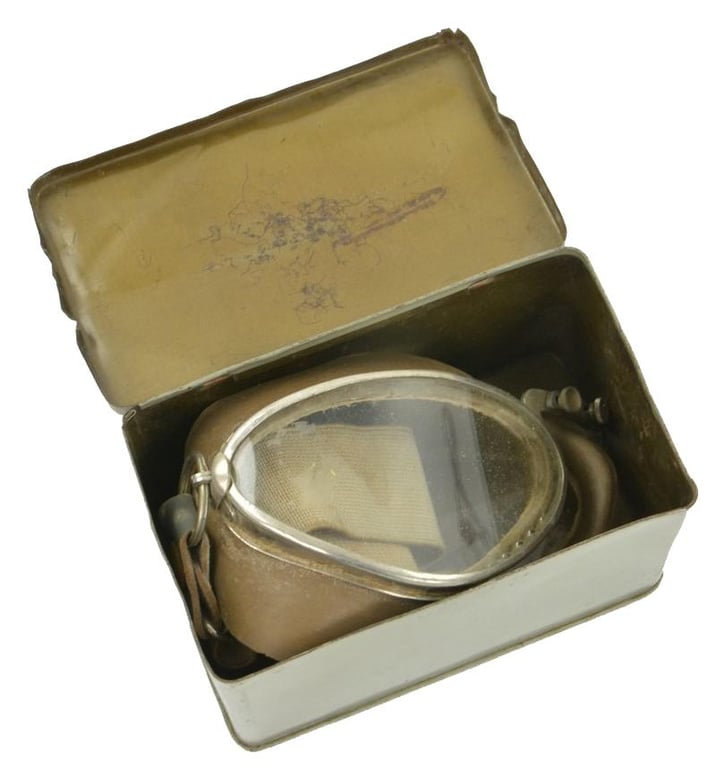 German WH Motorcyclist Goggles in Case