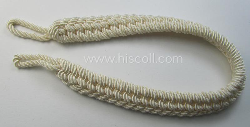 Attractive - and scarcely encountered! - HJ/DJ (ie. 'Hitlerjugend' etc.) so-called: 'leaders-lanyard' (ie. 'Führerschnur') as was intended for usage by a youth-member holding the rank of: 'HJ-Stammführer' (ie. 'DJ-Jungstammführer')