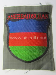 'BeVo'-type armshield entitled: 'Aserbaidschan', being a piece as...
