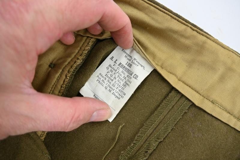 US WW2 Women Army Corps (WAC) M1943 jacket & trousers liner