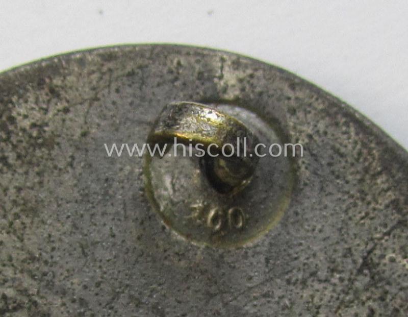 Attractive - and only moderately used - 'Verwundeten-Abzeichen in Silber' (or: silver-class wound-badge) being a neatly maker- (ie. '100'-) marked example as was produced by the: 'Rudolf Wächtler u. Lange'-company