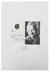 Signature of Waffen-SS KC Recipient 'Heinz Jürgens'