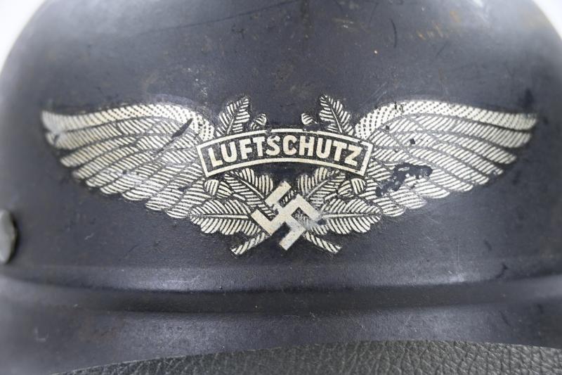 German M35 Luftschutz Beaded Helmet