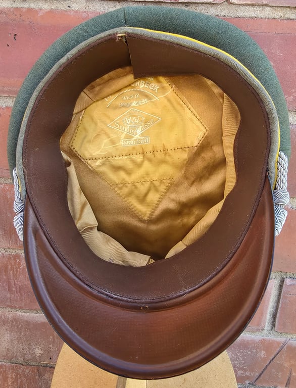 Original German officer's visor cap (Schirmmütze) Nachrichtentruppe