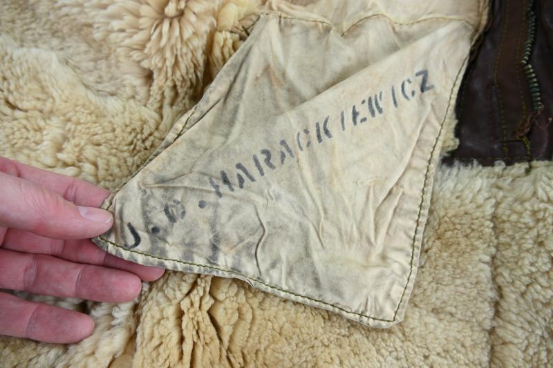 USAAF WW2 B-7 Winter Flying Jacket 'J.C. Harackiewicz'