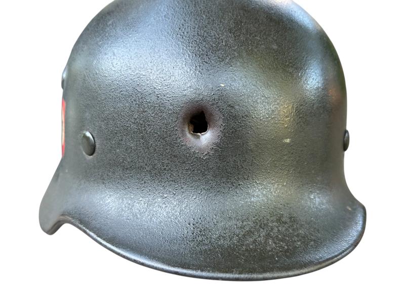 Q64 Polizei Double Decal Helmet '' Battle-Damage ''