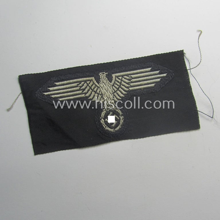 Superb, Waffen-SS, 'BeVo'-woven-style skull- and cap-eagle-set (ie. 'Totenkopf- u. Adler-Effektensatz für Schiffchen o. Einheitsfeldmütze')
