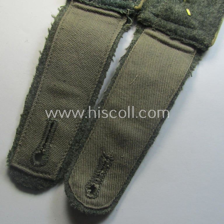 Pair of neatly 'cyphered', so-called: 'M41- (ie. M43-) pattern', WH (Heeres) NCO-type shoulderstraps as was specifically intended for a: 'Feldwebel des Maschinengewehr-Abtgs. 4'