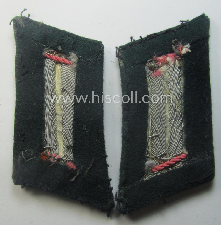 Pair of WH (Heeres) collar-tabs (ie. 'Kragenspiegel für Offiziere'): 'Offizier der Pz- o. Pz-Jäger-Truppen'