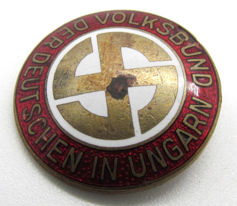 Volksbund der Deutsche in Ungarn Hungarian Enamel Membership Pin ( Rare )