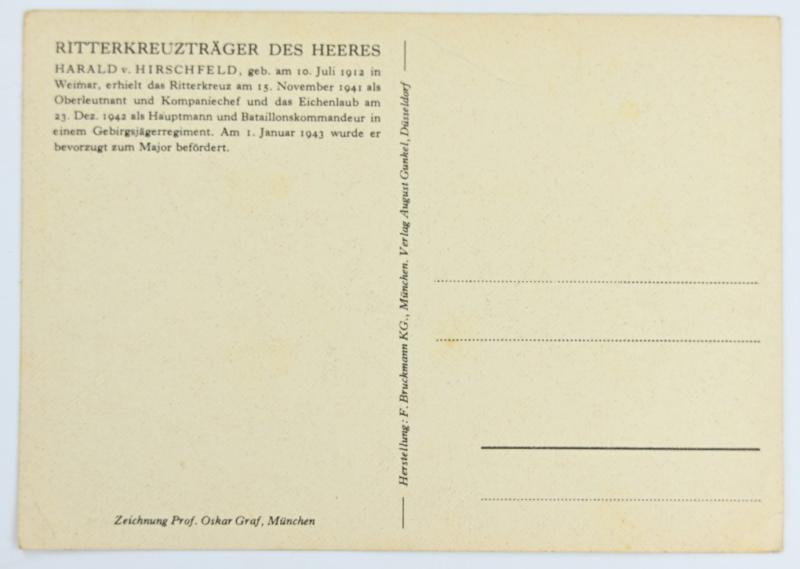 German Willrich Postcard 'Harald van Hirschfeld'