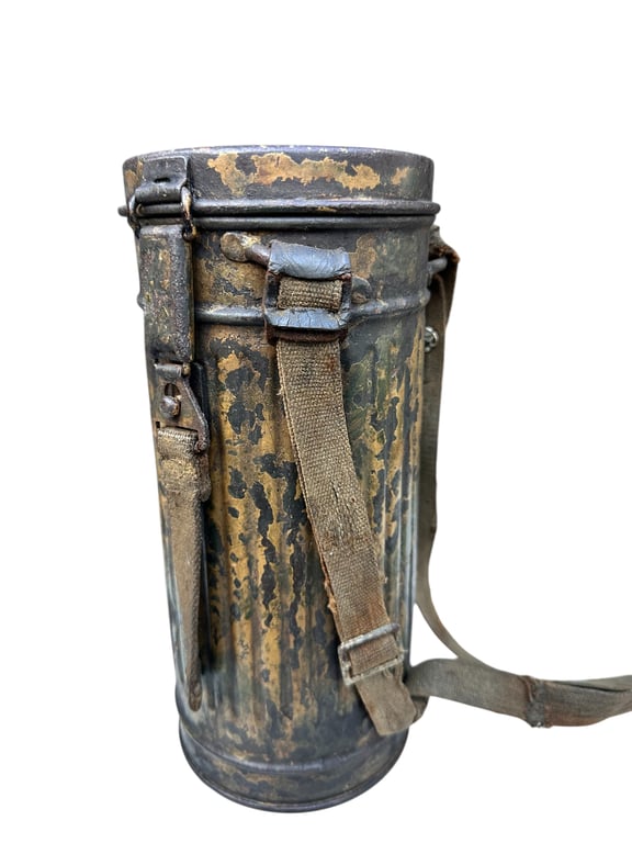 Camo Gasmask (Normandy) Found in Caen Normandy (mask is missing) Named