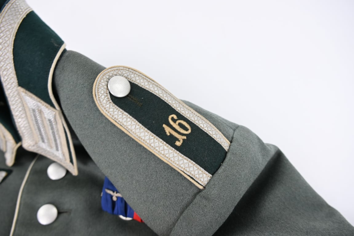 German WH NCO Parade Dress Tunic Infantry Regiment 16 Standard-Bearer