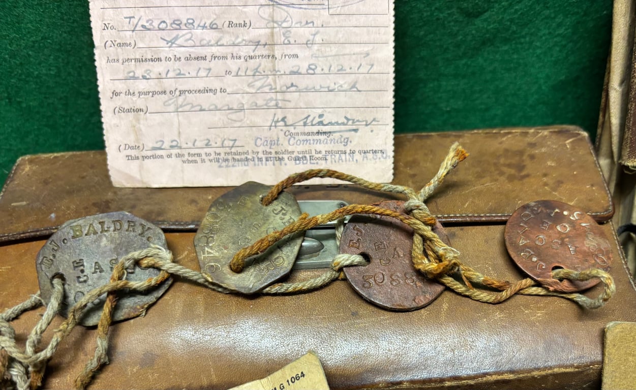 WW1 Army Service Corps Driver's Haversack and Contents