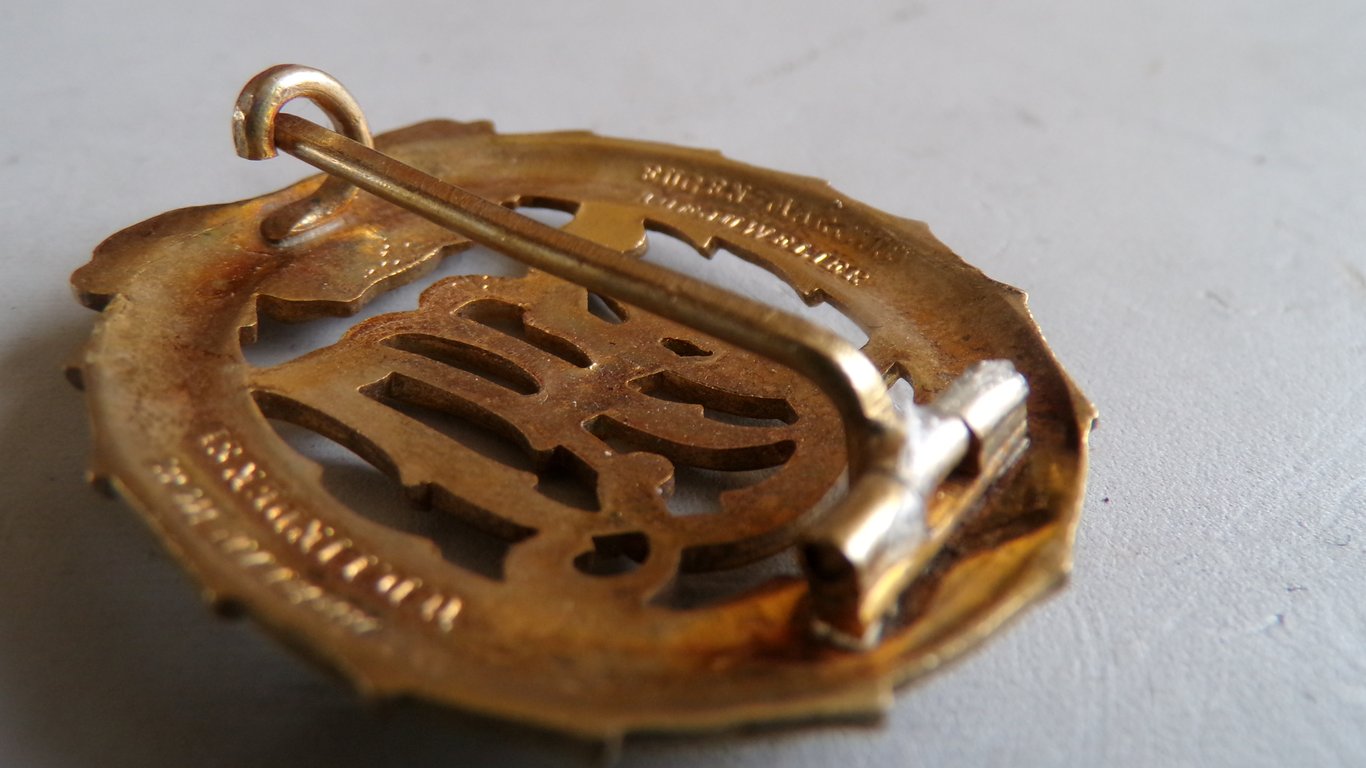 Deutsches Turn u Sportabz. 1919-1934 DRA in Gold