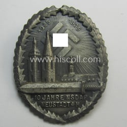 Unusual, commemorative - tin-based- and bright silverish-grey-coloured -...