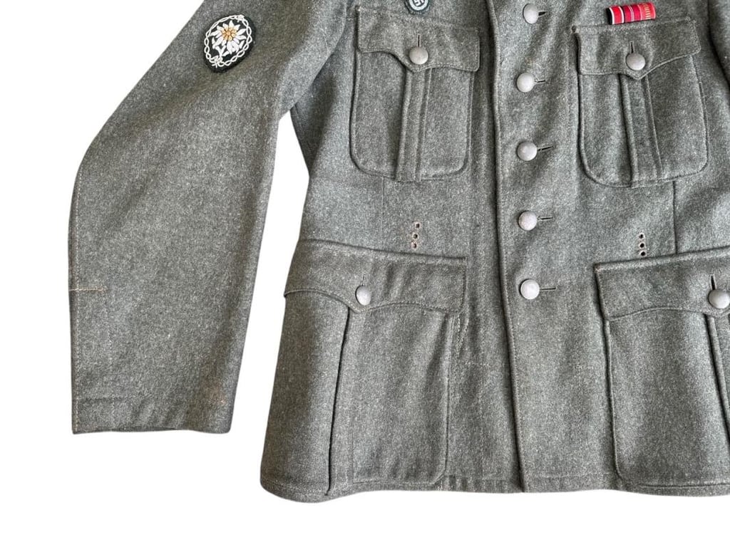 Wehrmacht ‘Gebirgsjäger’ officer M36 Feldbluse for Hauptmann