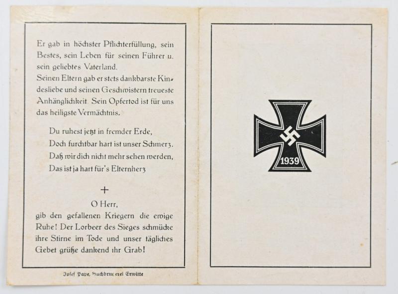 German WH Deathcard 'Anton Schmidt'