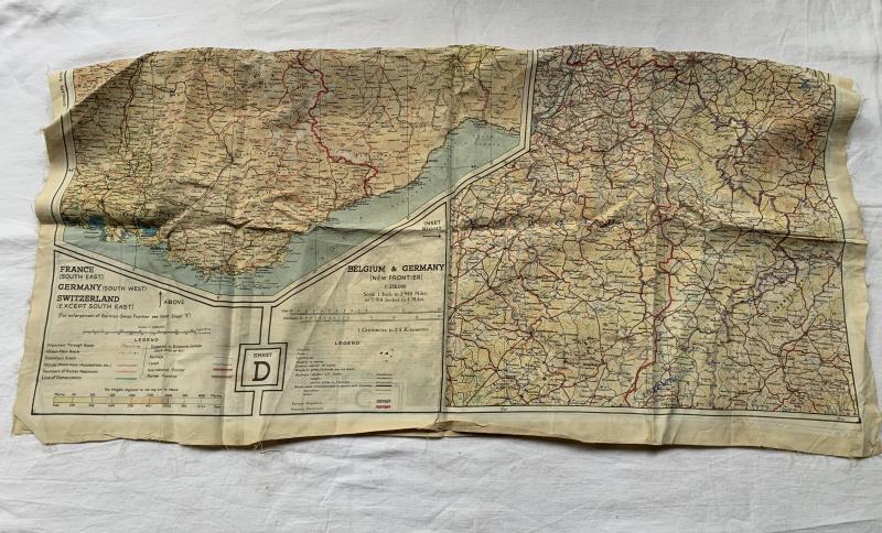 WW2 Silk Escape Map Series 43 Holland, Belgium and France