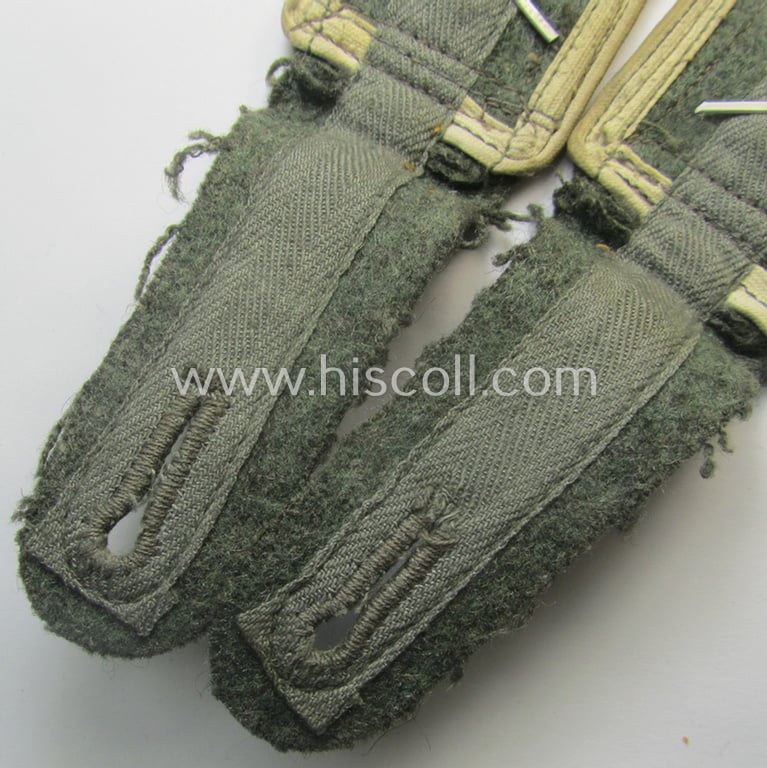 Moderately used pair of typical later-war-period- (ie. 'M44'-pattern) WH (Heeres) NCO-type shoulderstraps as was intended for usage by a: 'Feldwebel eines Infanterie-Rgts.'