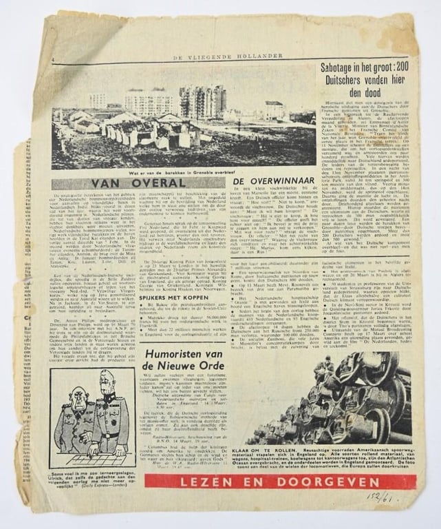 Allied Droppingsflyer 'De Vliegende Hollander' 23 March 1944