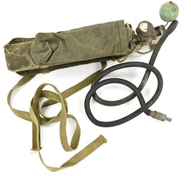 USAAF WW2 H-2 Bailout Oxygen Bottle and carrier
