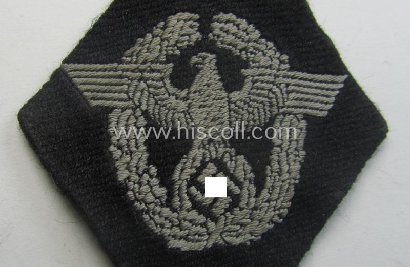 Waffen-SS-pattern, 'BeVo'-woven sleeve-insignia (ie. 'Ärmelraute') as intended to signify former membership within the: 'Polizei'