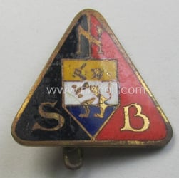 Dutch WWII-period (ie. NSB-party-related) so-called: 'Leden-Draagteeken' (or: membership-pin)...