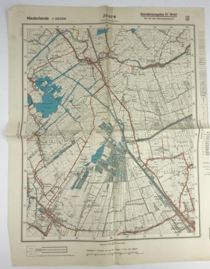 German Mapcard of 'Joure' Holland