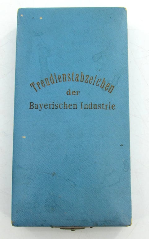 Treudienstabzeichen der Bayerischen Industrie + miniature + etui