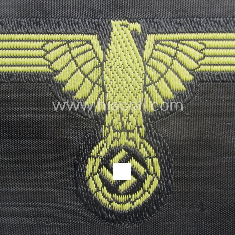 'SS' (ie. 'Waffen-SS') 'BeVo'-woven, EM- (ie. NCO-pattern) tropical-styled arm-eagle (ie. 'Tropen-Ärmeladler für Mannschaften u. Unterführer der Waffen-SS')