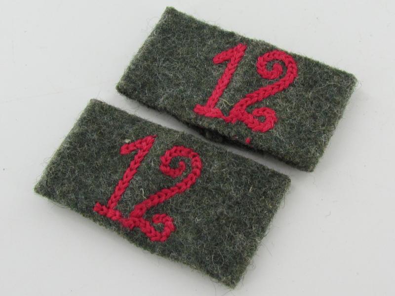 Wehrmacht (Heer) Panzerjäger-Abteilung 12 regimental slip-on cyphers