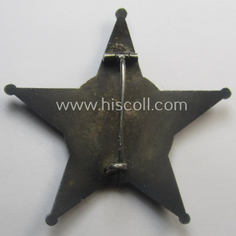 Superb - and scarcely encountered! - WWI-era, Turkish award being an: 'Eiserner Halbmond' (also known as: 'Stern von Gallipoli') being a luxurious, single-pieced example as was executed in typical silvered, enamelled metal (ie. 'Buntmetall')