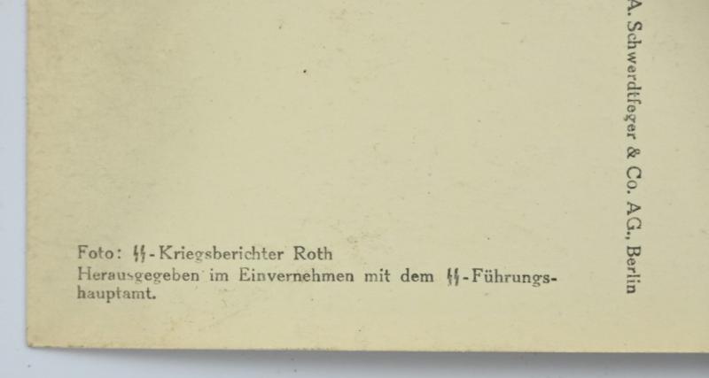 German Waffen-SS Kriegsberichter Postcard 'Unsere Waffen-SS'