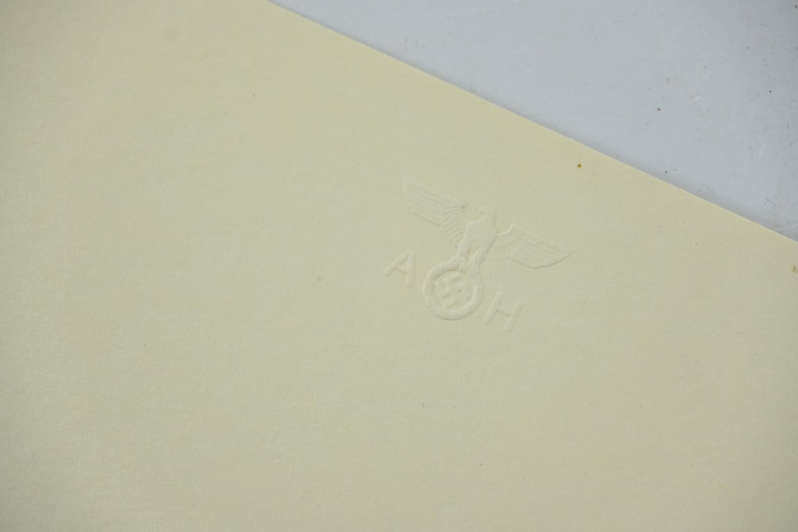 German Blanco Letter Paper Adolf Hitler