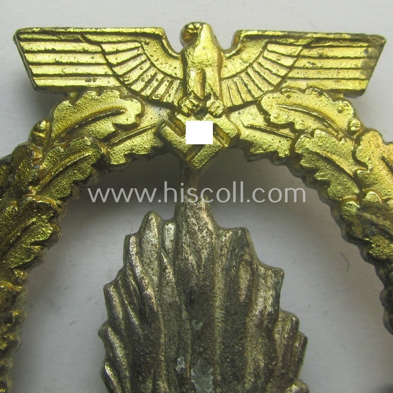 WH (Kriegsmarine) 'Kriegsabzeichen für Minensuch-, U-Boot-Jagd und Sicherungs-Verbände' (being a very detailed but non-marked example as produced by the 'Wilh. Deumer'-company)