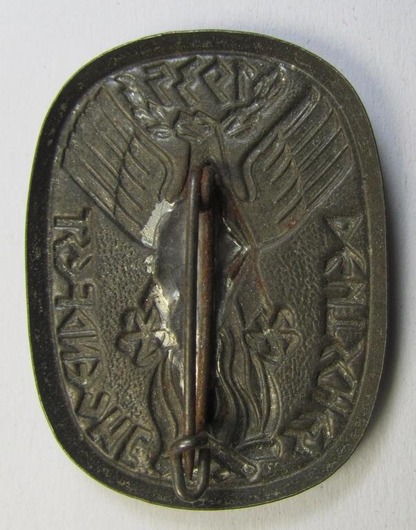 Neat - and nicely preserved! - HJ- (Hitlerjugend-) related day-badge (ie. 'tinnie' or: 'Veranstaltungsabzeichen') as was issued to commemorate participation in a HJ-related gathering ie. rally named: 'Deutsches Jugendfest 1935'