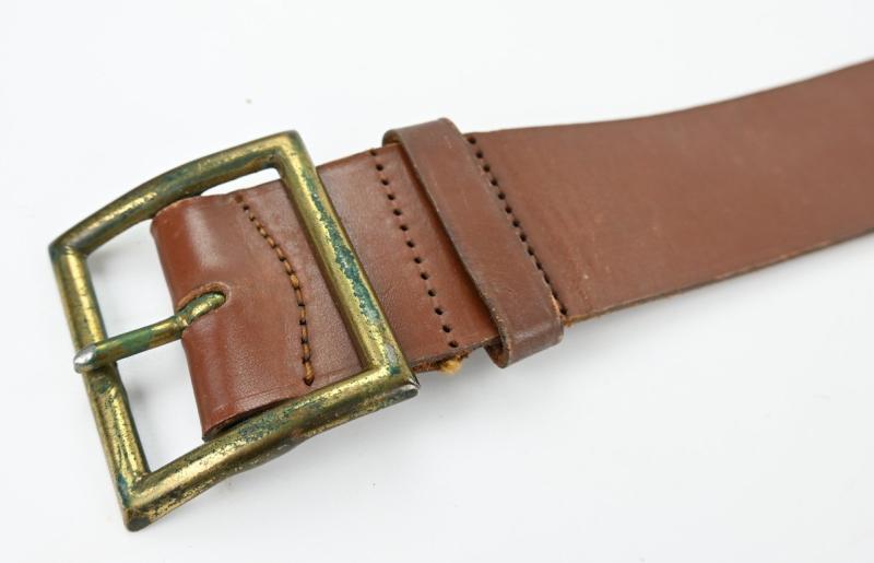 US WW2 Early EM Leather Belt
