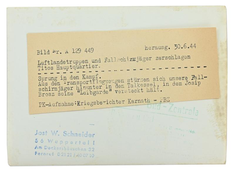 German LW Pressphoto 'Tito'